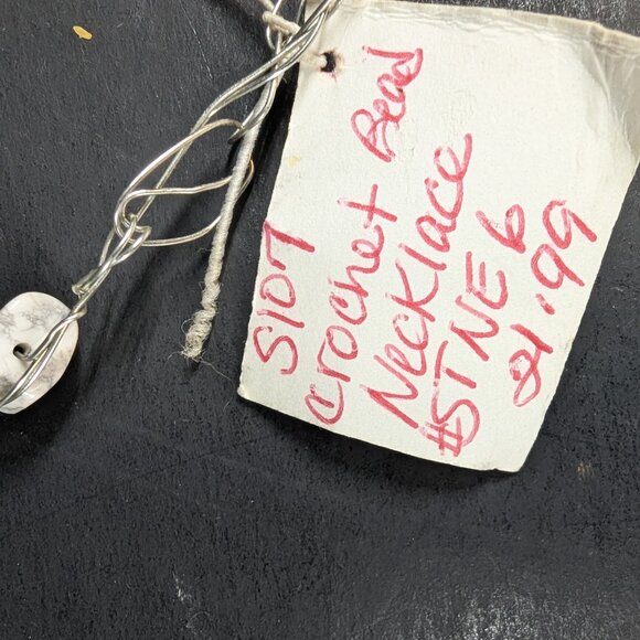 Homemade Crochet Jewelry Wire Necklace with Multicolor Beads 23" Long Lot of 6 - Picture 8 of 10